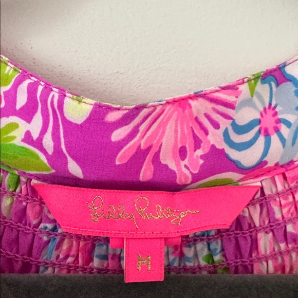 Lilly Pulitzer Silk Elsa Floral Top Size M - Picture 5 of 9